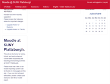 Tablet Screenshot of moodle.plattsburgh.edu